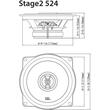 STAGE2 524 DIFUZOARE COAXIALE JBL DE 13CM, 35W RMS