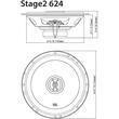 STAGE2 624 DIFUZOARE COAXIALE JBL DE 16CM, 40W RMS