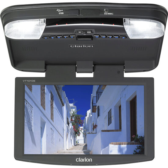 VT1010E Monitor de plafon Clarion de 10.2″ cu DVD/USB/SD si 2 casti incluse