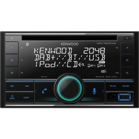 DPX-7200DAB 2DIN RADIO CU CD/USB/BLUETOOTH/DAB+ KENWOOD, MULTICOLOR