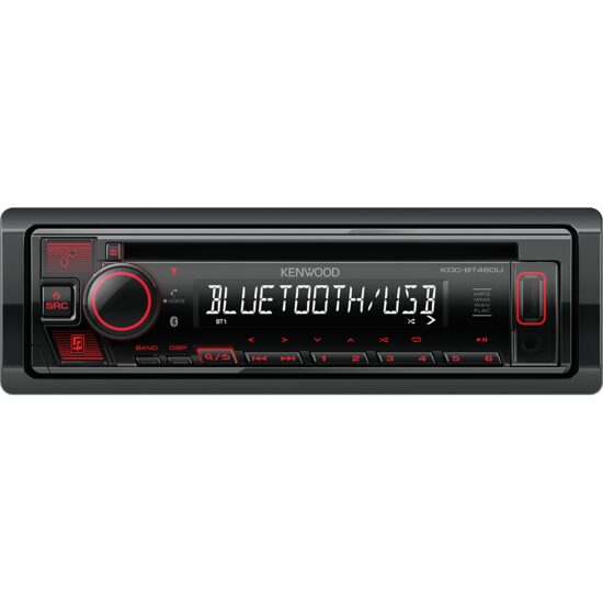 KDC-BT460U RADIO CD/USB/BLUETOOTH KENWOOD, ROSU