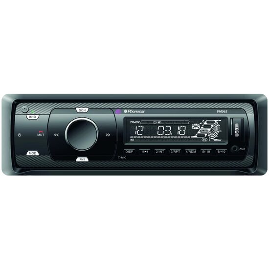 VM063 RADIO CU USB/SD/BLUETOOTH PHONOCAR, AFISAJ ALB