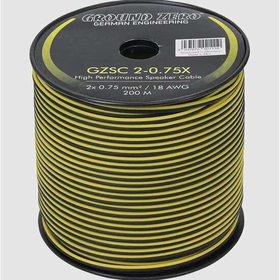 GZSC 2-0.75X Rola Cablu 200m Ground Zero pentru difuzoare, 2x0,75 mm²
