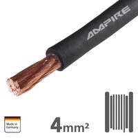 XSK04-BLK Cablu de alimentare monofilar negru Ampire de 4mm2 (11AWG), cupru, rola 50m