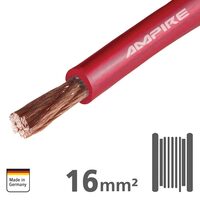 XSK16-RED Cablu de alimentare monofilar rosu Ampire de 16mm2 (5AWG), cupru, rola 20m
