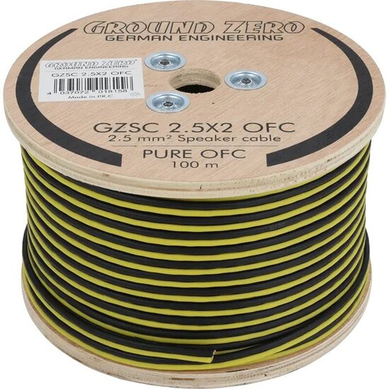 GZSC 2.5X2 OFC Cablu cupru Ground Zero pentru difuzoare 2x2.5mm², 1m