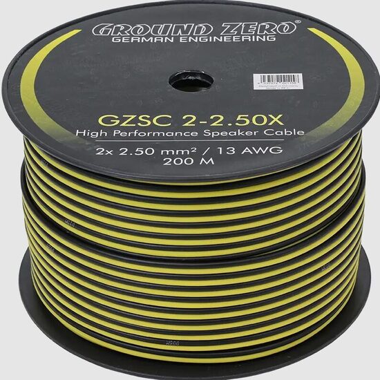 GZSC 2-2.50X Cablu Ground Zero pentru difuzoare 2x2.5mm², 1m